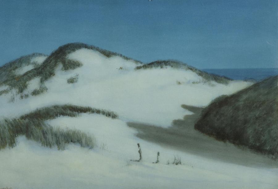 Moonshadows Across Sand Dunes by Albert Moulton Foweraker,16x12(A3) Poster