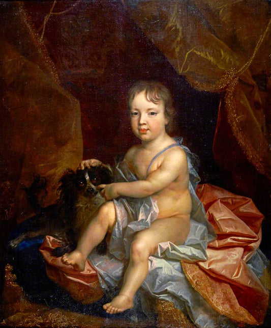 Prince James Edward Francis Stuart, son of James VII (Scotland) and II (England), vintage artwork by Nicolas de Largillière, 12x8" (A4) Poster