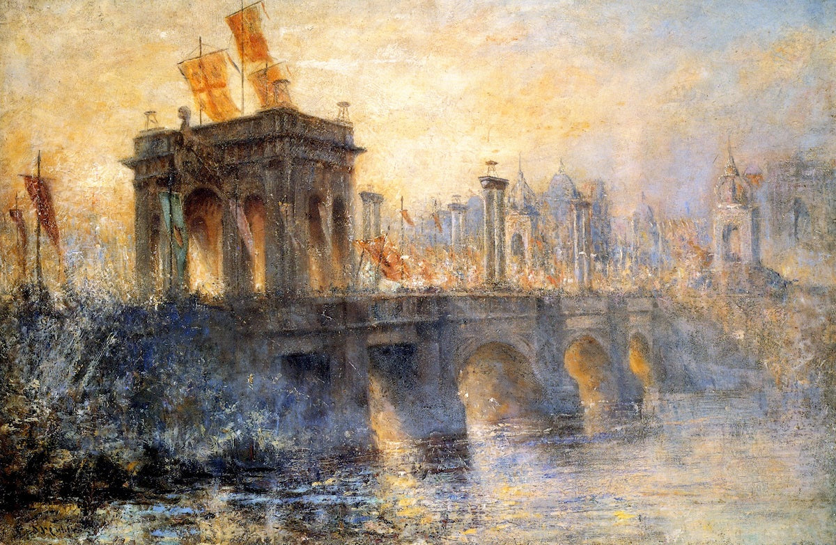 Princess Bridge by Frederick McCubbin,A3(16x12")Poster