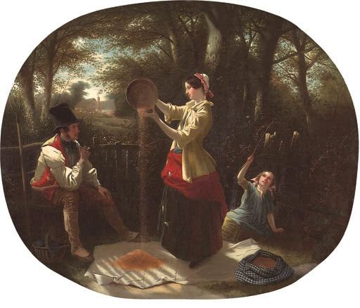 Winnowing, vintage artwork by William Edward Millner, 12x8" (A4) Poster