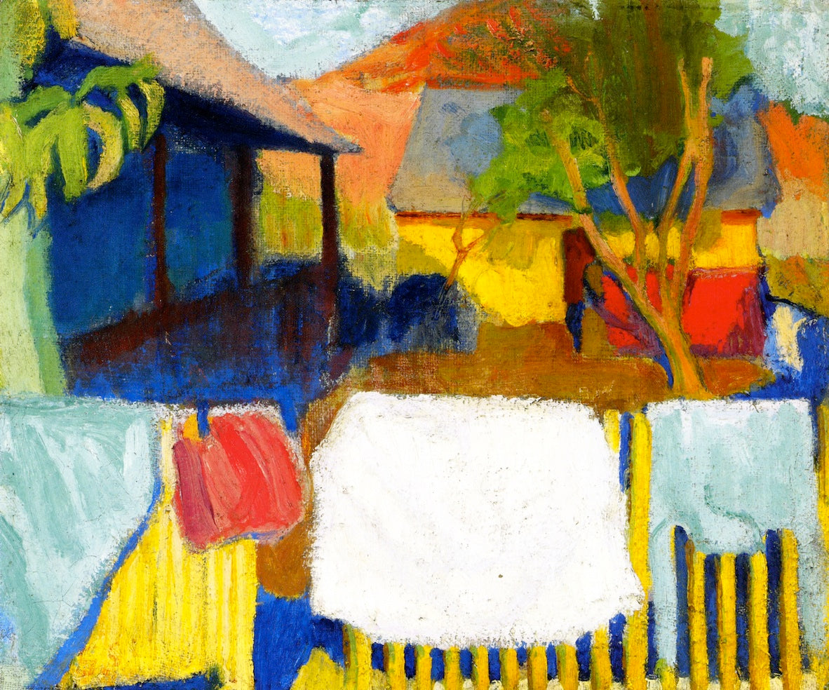 A Miner's Garden In Nagybánya, vintage artwork by Sándor Galimberti, 12x8" (A4) Poster