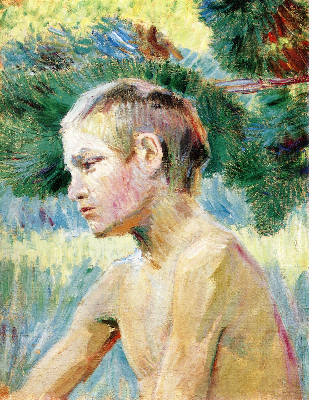 Boy Seated by Viktor Elpidiforovich Borisov-Musatov,A3(16x12")Poster