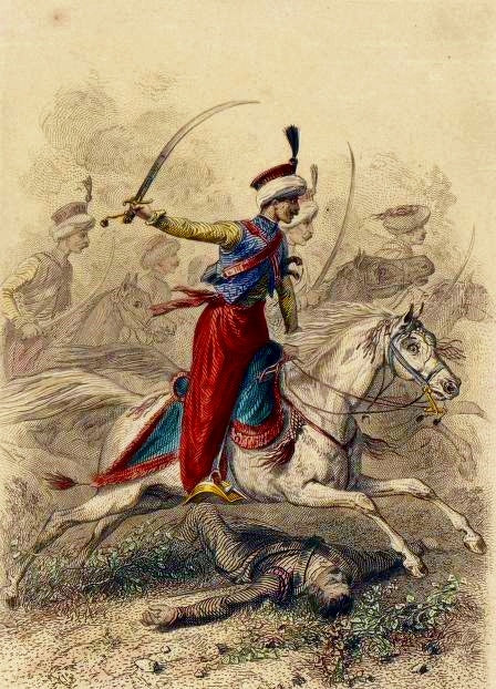 Mamelouks à la charge, vintage artwork by Auguste Raffet, A3 (16x12") Poster Print