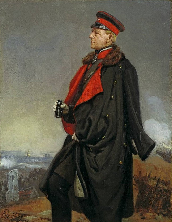 General Marshall Helmuth Graf von Moltke, vintage artwork by Conrad Freyberg, 12x8" (A4) Poster