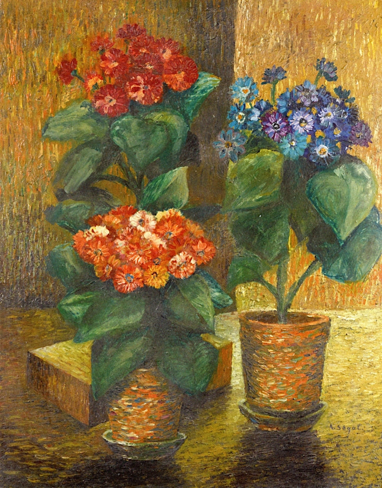 Still Life, Flowers in a Pot by Arthur Segal,16x12(A3) Poster