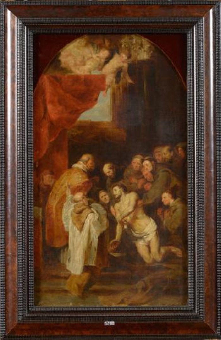Copy of Peter Paul Rubens "Descent from the cross", vintage artwork by Sir Lawrence Alma-Tadema, 12x8" (A4) Poster