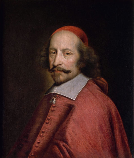 Portrait of Cardinal Jules Mazarin, vintage artwork by Pierre Mignard, 12x8" (A4) Poster