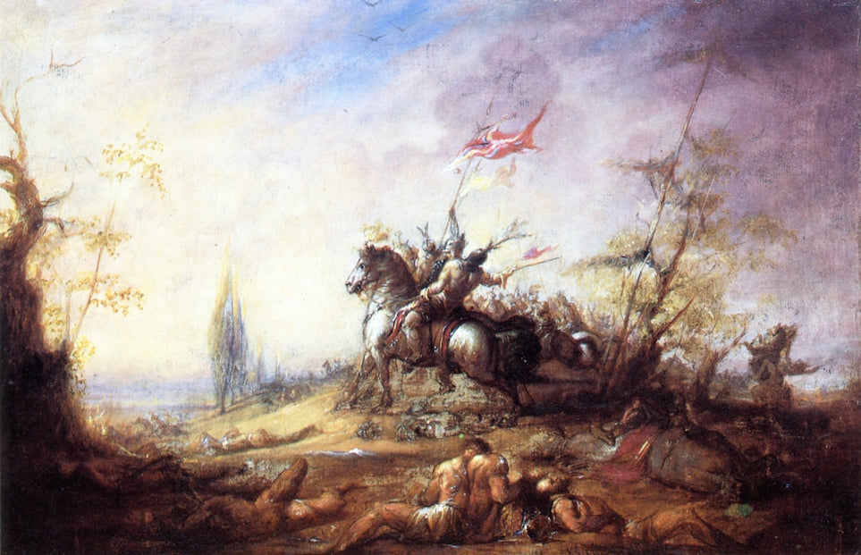 Too the Charge (sketch, vintage artwork by William Rimmer, A3 (16x12") Poster Print