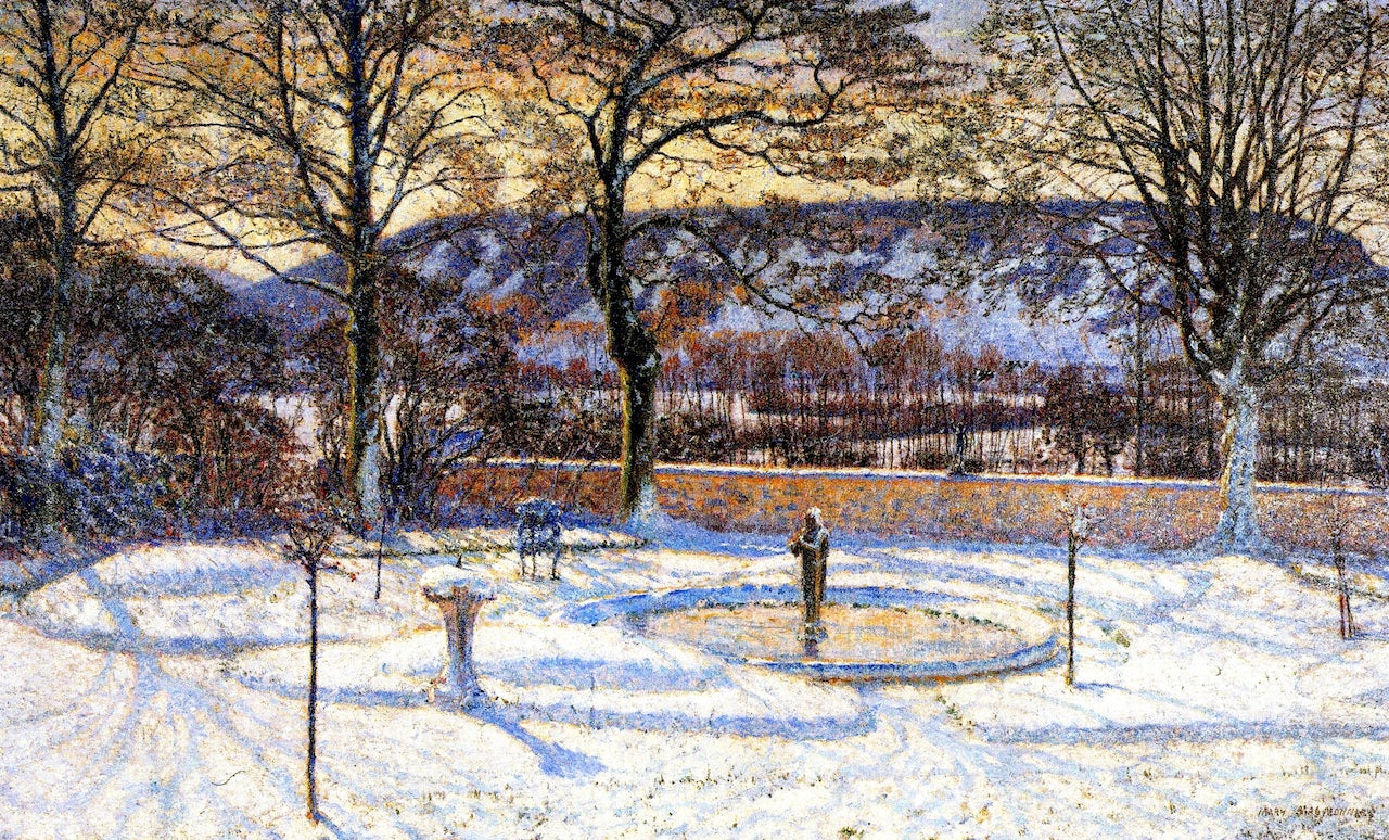 orner of the Park with Snow by Mary Fairchild MacMonnies Low,A3(16x12")Poster
