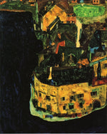 City on the Blue River, vintage artwork by Egon Schiele, 12x8" (A4) Poster
