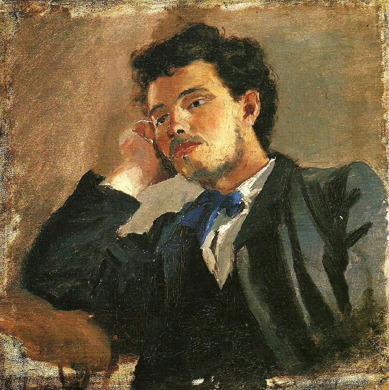 Portrait of Jacob Hagg, vintage artwork by Ernst Josephson, 12x8" (A4) Poster