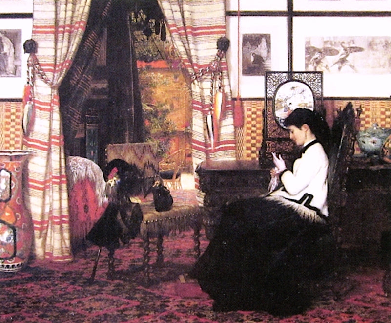 The Drawing Room, Townshend House, vintage artwork by Frans Verhas, 12x8" (A4) Poster