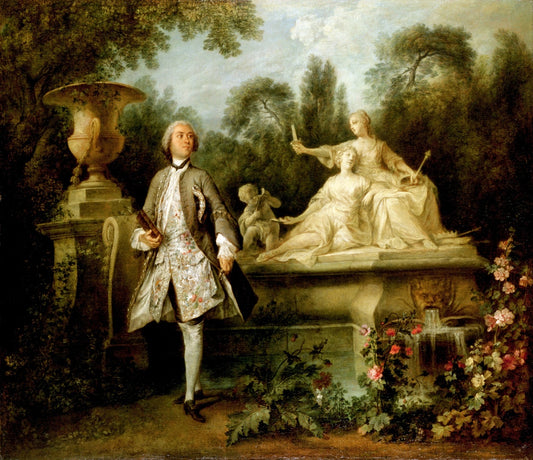 Portrait of the Actor Grandval, vintage artwork by Nicolas Lancret, 12x8" (A4) Poster