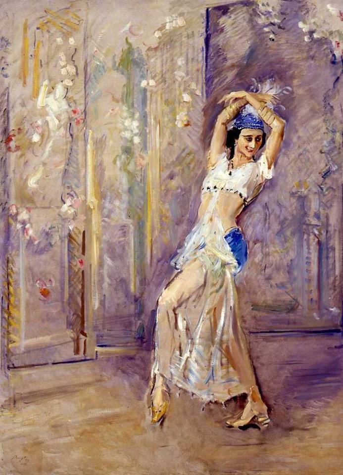 Portrait of Dancer Anna Pavlova by Max Slevogt,A3(16x12")Poster