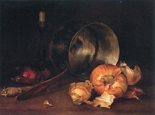 Spanish Onions, vintage artwork by Ida Pulis Lathrop, 12x8" (A4) Poster