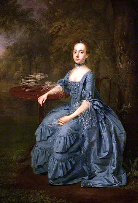 Lady Milner (nee Miss Mordaunt), vintage artwork by Arthur Devis, 12x8" (A4) Poster