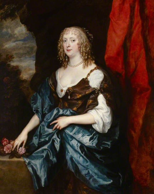 Catherine Bruce (d.1649) Mrs William Murray, vintage artwork by Anthony van Dyck, 12x8" (A4) Poster