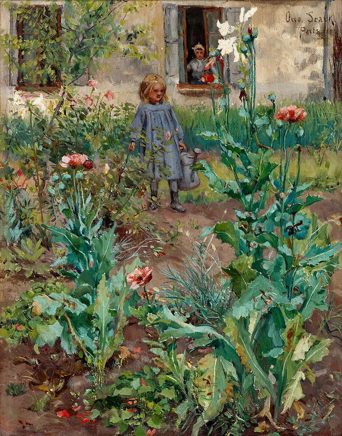 Garden in Paris by Otto Stark,A3(16x12