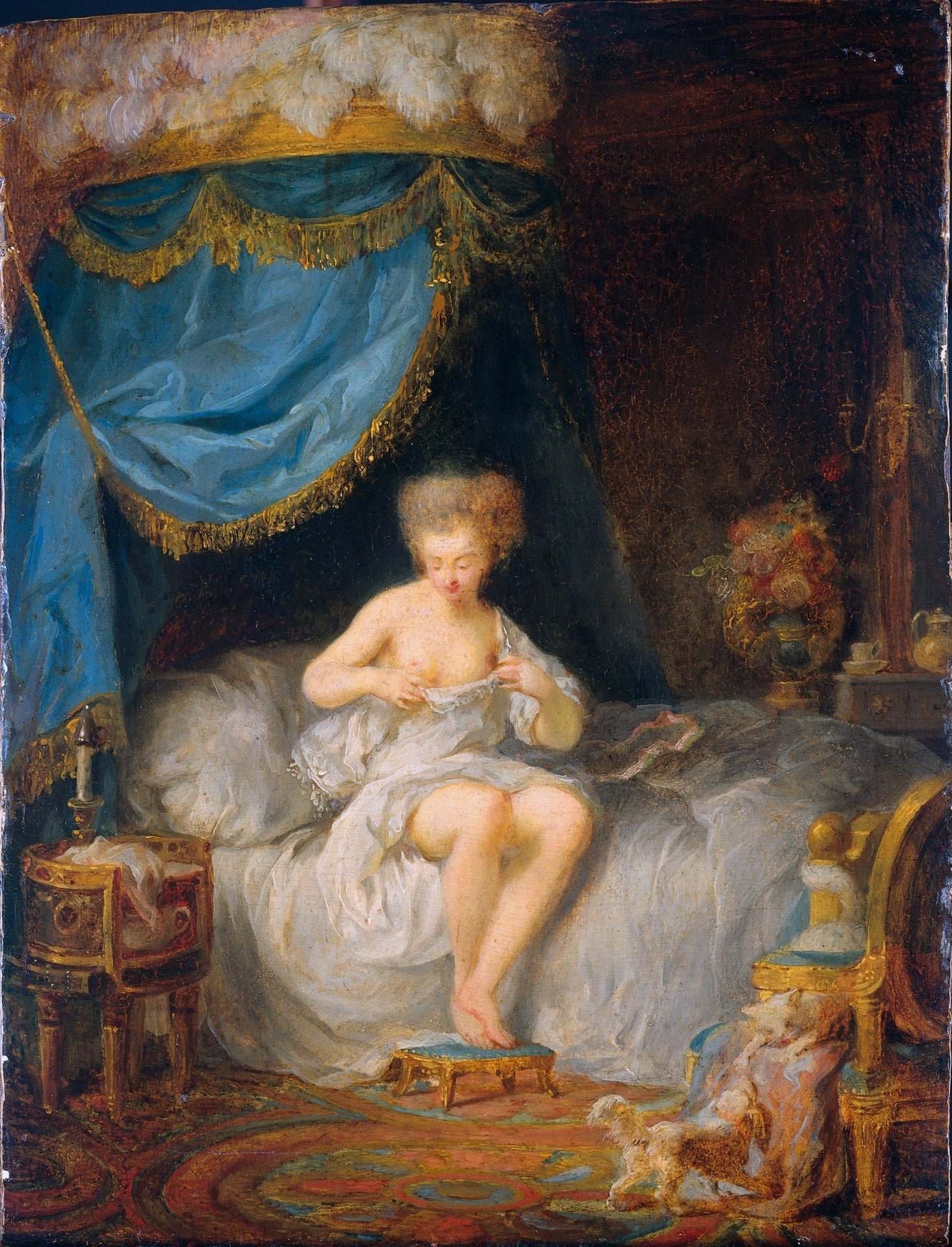 Evening Toilet, vintage artwork by Jean-Frederic Schall, 12x8" (A4) Poster