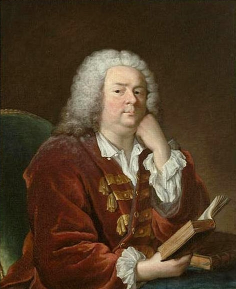 Jean-Baptiste Rousseau (1670-1741), vintage artwork by Jacques-Andre-Joseph Aved, 12x8" (A4) Poster