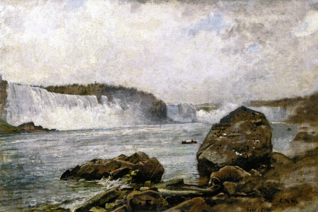 A View of Niagara Falls, vintage artwork by Charles Henry Miller, 12x8" (A4) Poster