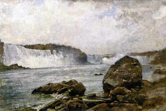 A View of Niagara Falls, vintage artwork by Charles Henry Miller, 12x8" (A4) Poster