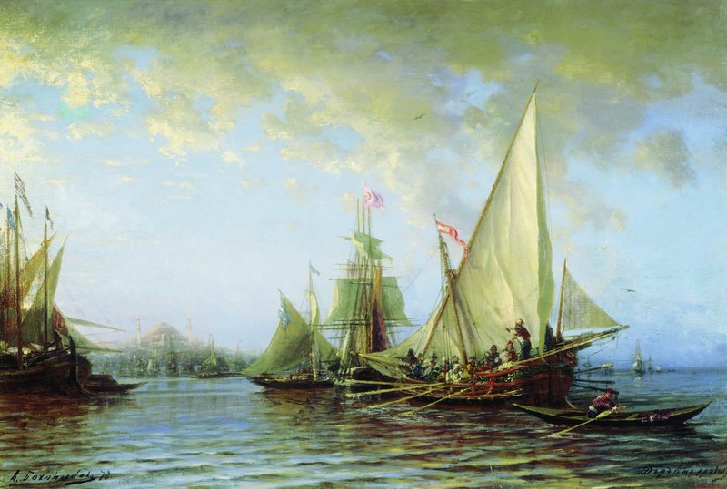 The Dardanelles, vintage artwork by Alexei Bogoliubov, 12x8" (A4) Poster
