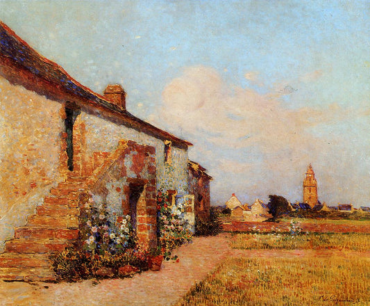 Bourg-de-Batz, Brittany, vintage artwork by Ferdinand du Puigaudeau, 12x8" (A4) Poster