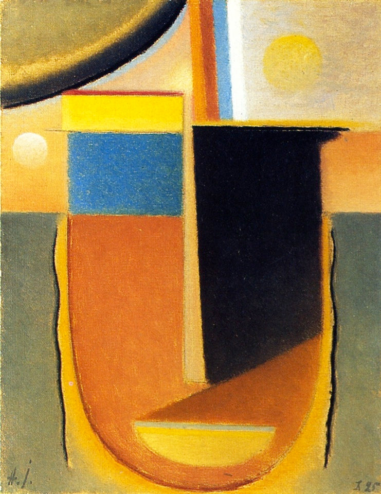 Abstract Head: Lucidity, vintage artwork by Alexei von Jawlensky, 12x8" (A4) Poster