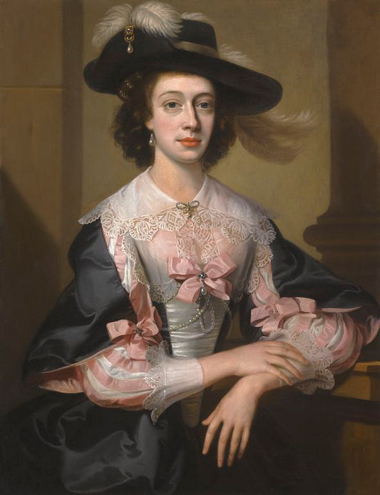 Portrait of Susan, Mrs Henry Hoare of Stourhead, vintage artwork by William Hoare, 12x8" (A4) Poster