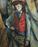 Boy in a Red Waistcoat, vintage artwork by Paul Cezanne, 12x8" (A4) Poster