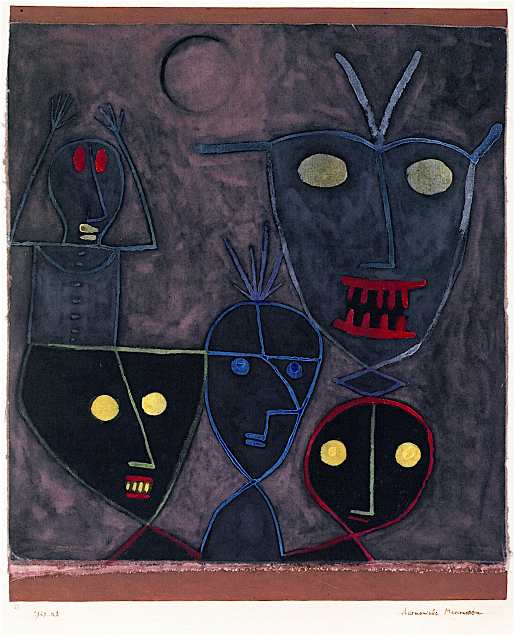 Demonic Puppets by Paul Klee,16x12(A3) Poster