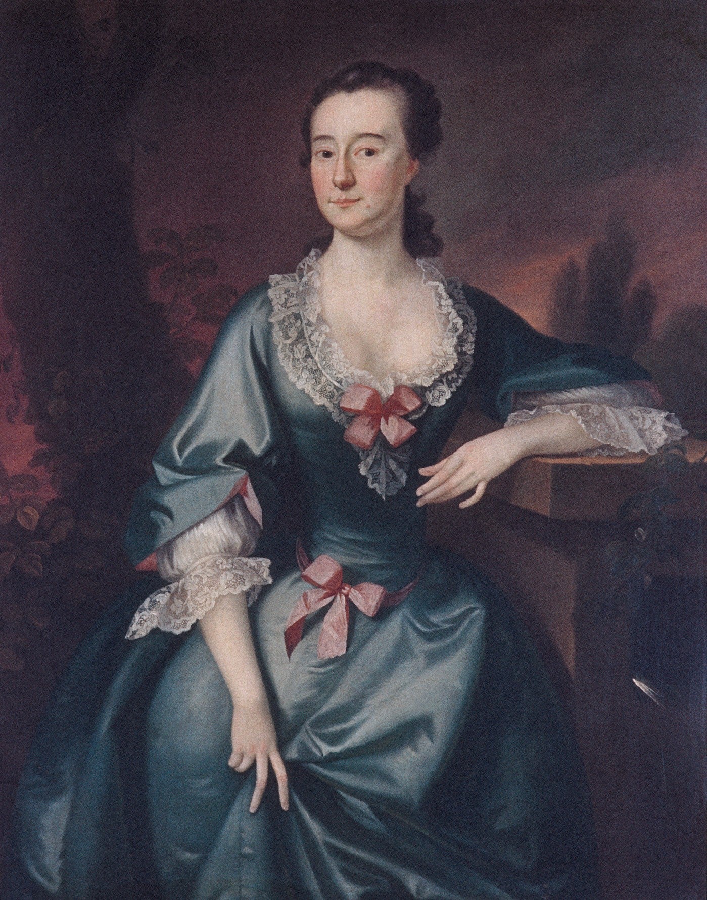Mrs. David Chesebrough, vintage artwork by Joseph Blackburn, 12x8" (A4) Poster
