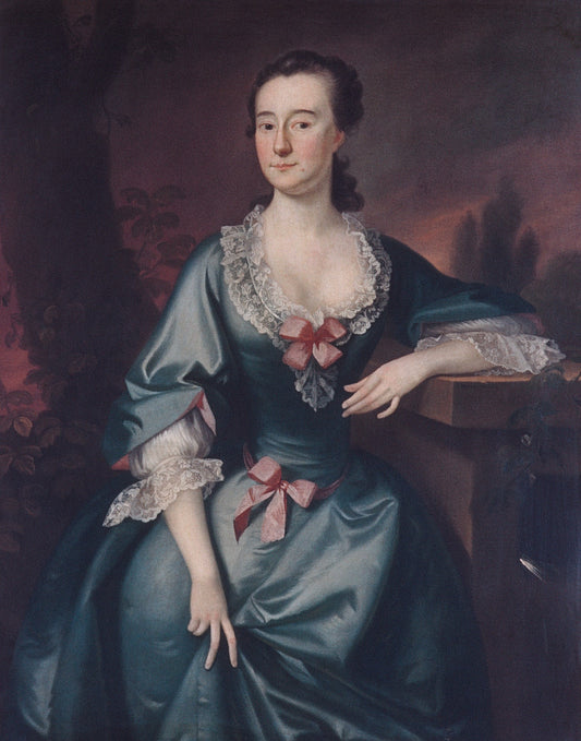 Mrs. David Chesebrough, vintage artwork by Joseph Blackburn, 12x8" (A4) Poster