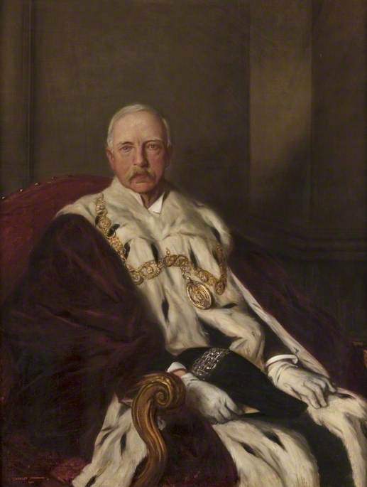 Sir Matthew W. Montgomery, Lord Provost of Glasgow, vintage artwork by Charles Haslewood Shannon, 12x8" (A4) Poster