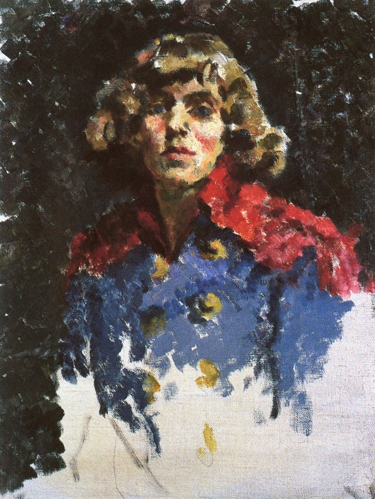 The Red-Collard Coat by Mainie Jellett,16x12(A3) Poster