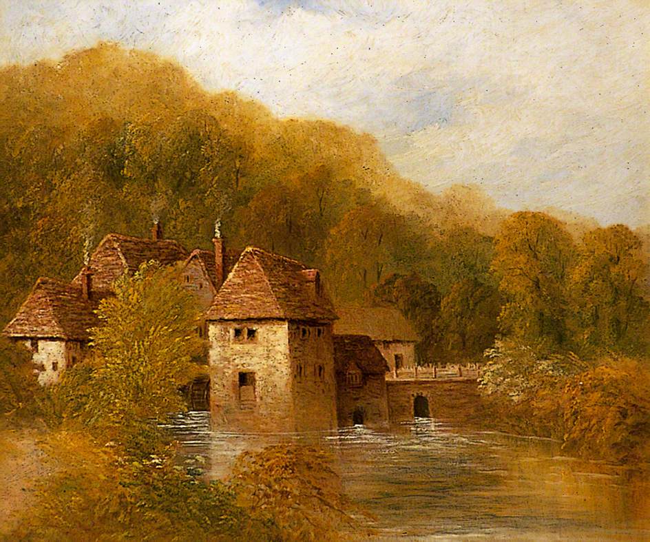 The Arundel Watermill, vintage artwork by George Constable, A3 (16x12") Poster Print