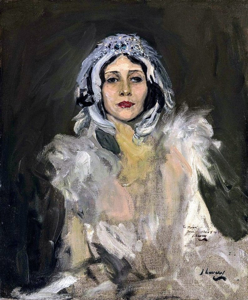 Anna Pavlova as The Swan (Study) by Sir John Lavery, R.A.,A3(16x12")Poster