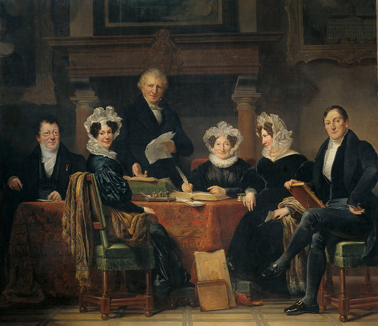 Regents of the Leper Colony in Amsterdam, vintage artwork by Jan Adam Kruseman, A3 (16x12") Poster Print