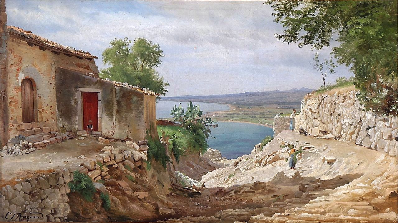 From Taormina, vintage artwork by Carl Frederik Aagaard, 12x8" (A4) Poster