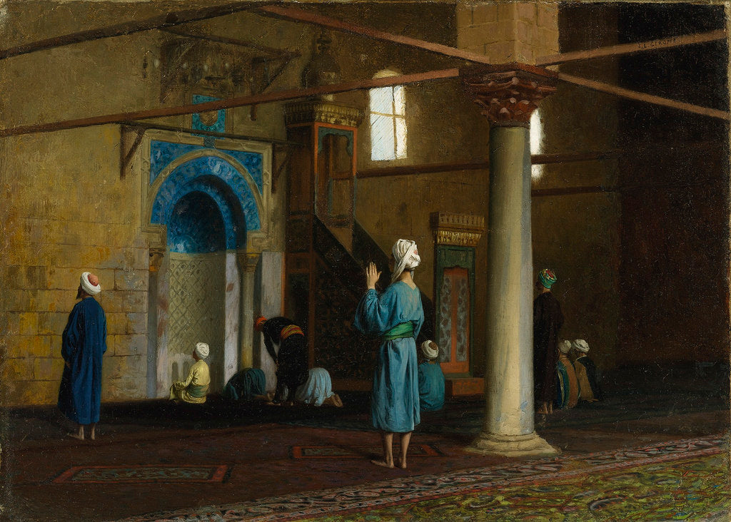 At Prayer, Cairo, vintage artwork by Jean-Leon Gerôme, 12x8" (A4) Poster