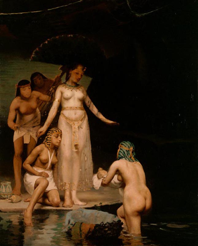 The Discovery of Moses by Paul Peel,A3(16x12")Poster
