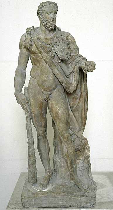 Commodus-Hercules, vintage artwork by Nicolas Coustou, 12x8" (A4) Poster