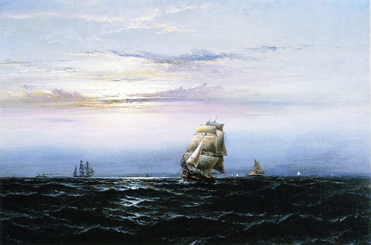 Delaware Bay, vintage artwork by James Hamilton, A3 (16x12") Poster Print
