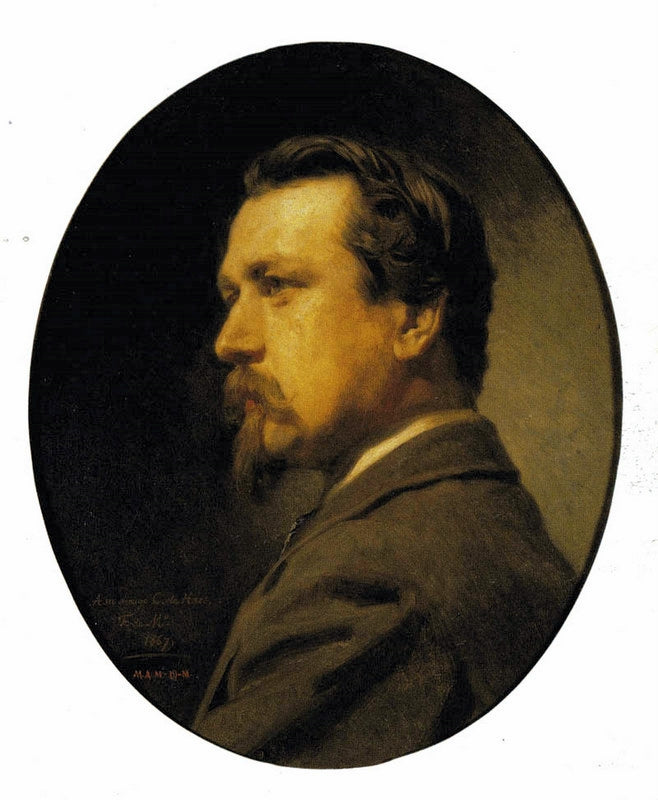 Portrait of the Painter Carlos de Haes, vintage artwork by Federico de Madrazo y Kuntz, A3 (16x12") Poster Print
