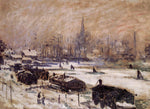 Amsterdam in the Snow, vintage artwork by Claude Monet, 12x8" (A4) Poster