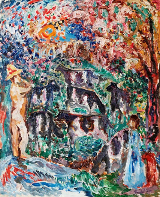 The Cowherd by Nils Dardel,16x12(A3) Poster