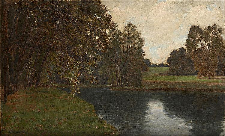The Park Mortefontaine by Joseph-Felix Bouchor,A3(16x12")Poster