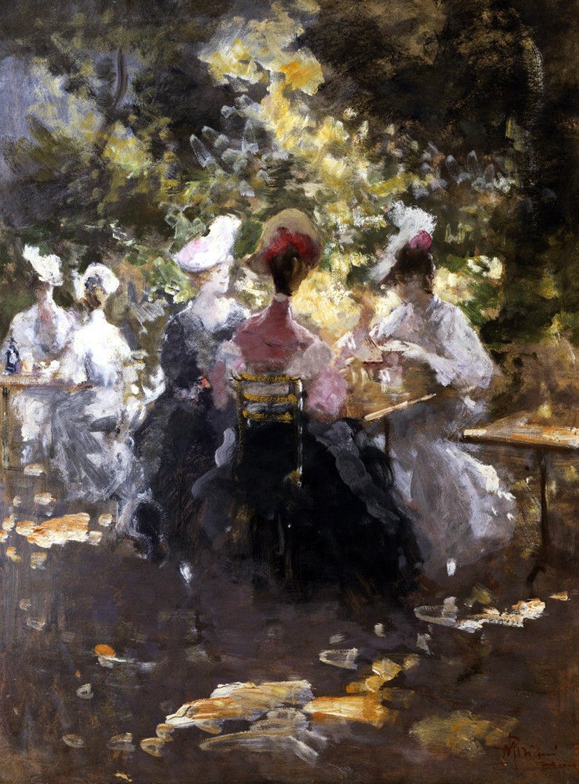 Elegant Teaparty by Pompeo Mariani,A3(16x12")Poster