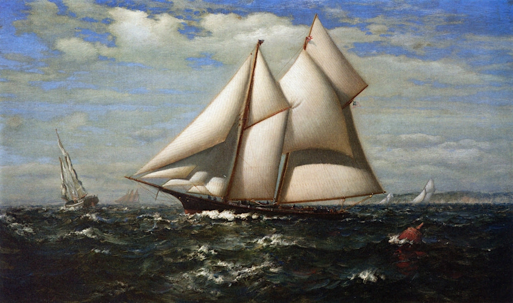 The Yacht , vintage artwork by James Gale Tyler, 12x8" (A4) Poster